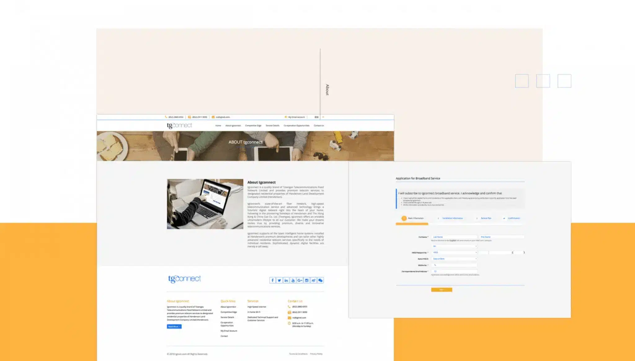 Towngas Telecommunications Website Design - Rovertech Case Study